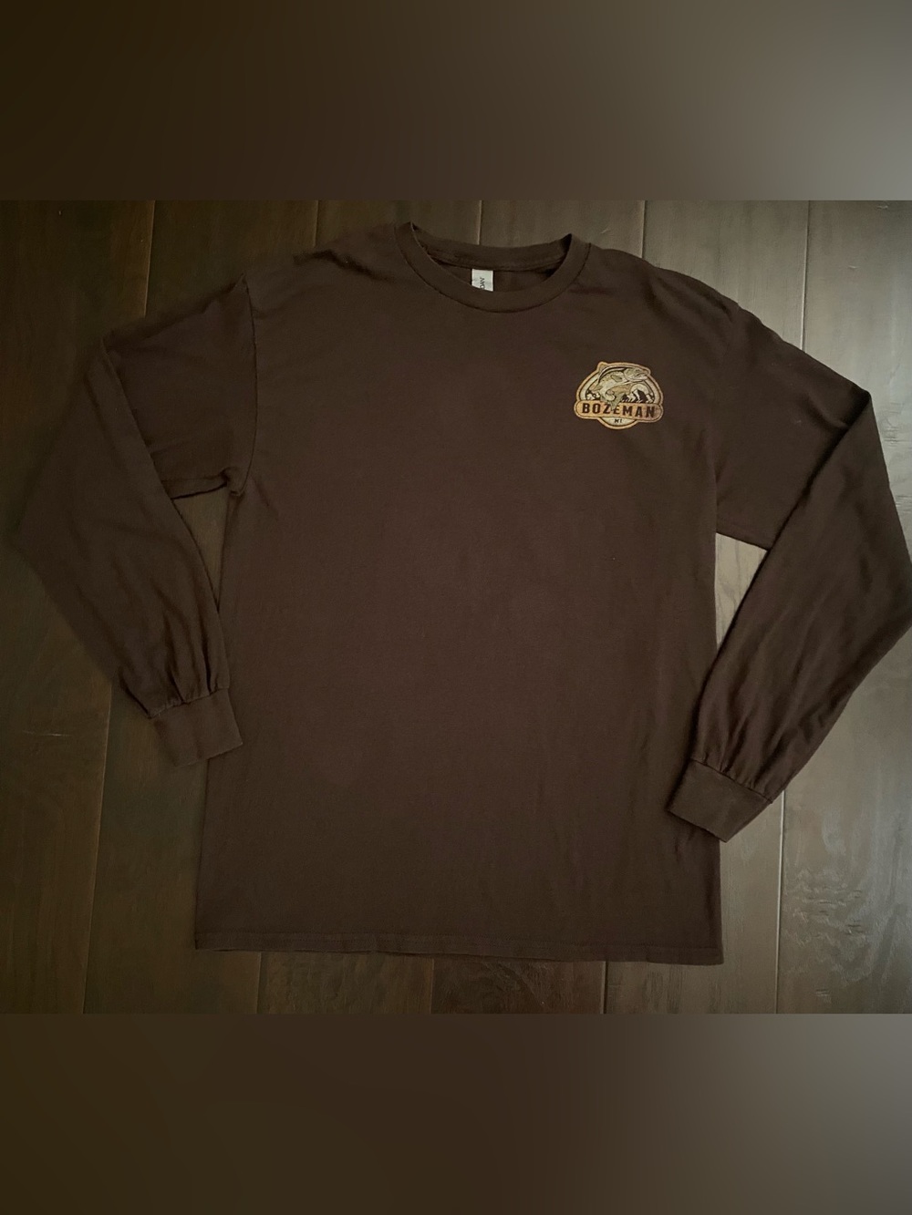 Bozeman Montana Long Sleeve T Shirt White Size Medium 100% cotton